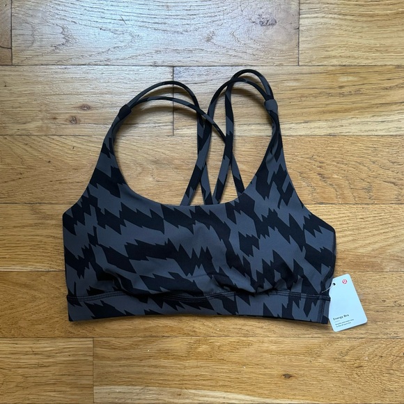 NWT black / grey Lululemon energy bra (size: 6) - Picture 2 of 7